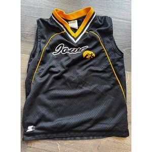 Kids Iowa Hawkeye vintage sleeveless starter basketball jersey size xs 4/5